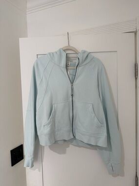 Lululemon Light Blue Zip-Up Scuba Hoodie